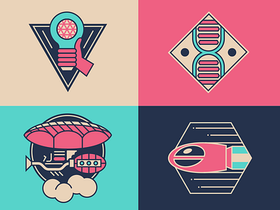 EPCOT 1996 badges epcot illustration imagineering theme park walt disney world