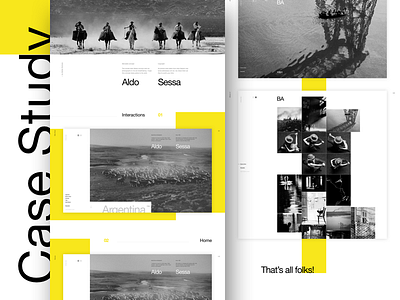 Aldo Sessa - Case study (concept) concept helvetica landing page layout minimal photography swiss typography ui ux web design