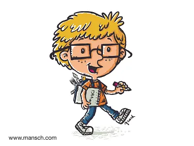 Art Kid cartoon childrens colorful comic editorial fun happy illustration kids