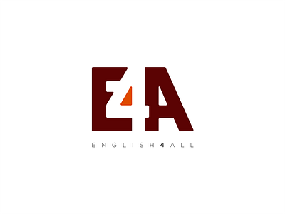 E4A Logo design logo negative space