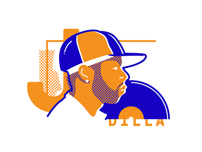 Beatmakers: J Dilla beats dilla duotone halftone icon illustration lp portrait vinyl