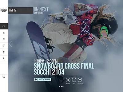 Olympic channel screen second