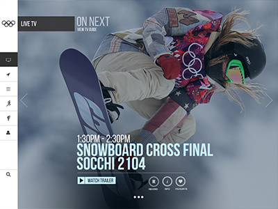 Olympic channel screen second