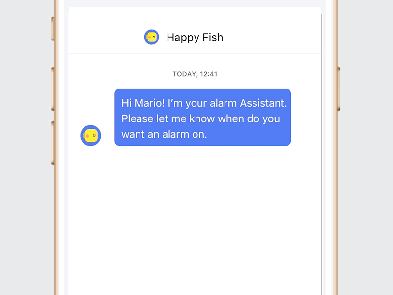 Alarm Clock Chat Bot Concept alarm alarm clock bot bot design chat bot concept ios iphone itunes songs ui ux