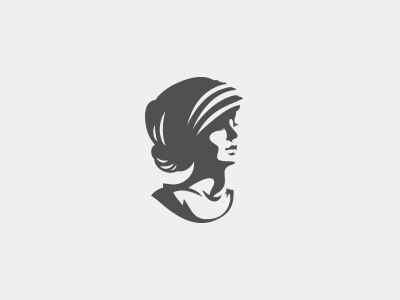 Girl beauty girl logo negative negative space simple