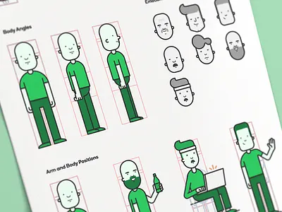 GoDaddy Guidelines: Male Characters character guidelines illustration males men