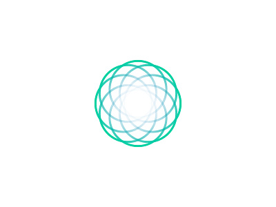 Concept Logo blue circular concept geometric gradient green institutional mandala simple transparent