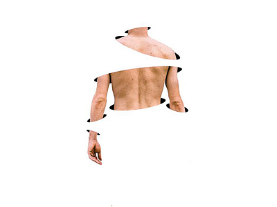 BILE TILO #2 body collage erase erasertool man naked paper paper collage secret white