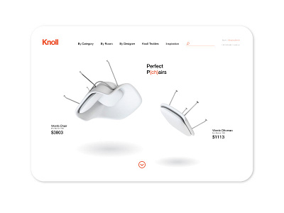 Knoll Landing Page Redesign adobe illustrator adobe photoshop daily ui daily ui 003 daily ui day 3 knoll knoll landing page redesign landing page redesign tyler mathew suggs ui