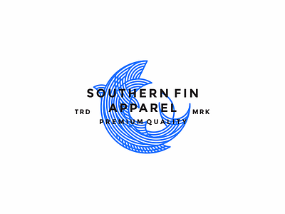 Southern fin apparel concept 2 apparel badge branding fin fish fishing icon line lineart logo simple