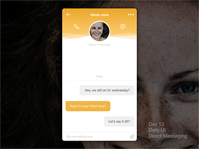 Daily UI #13 - Direct messaging app clean direct message messaging minimal mobile ui