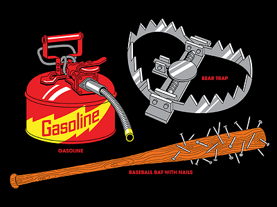 Monster Hunting – Part 3 barb baseball bat bear trap demogorgon eleven gasoline monster hunting monster hunting t shirt stranger things stranger things t shirt super rad design vector