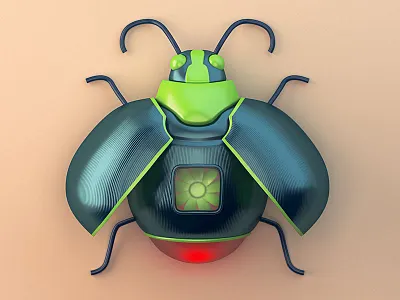 Hardwaricus Bugicus 3d bug c4d fan hardware illustration plastic stylized