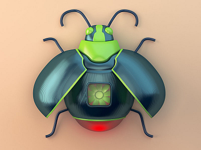 Hardwaricus Bugicus 3d bug c4d fan hardware illustration plastic stylized