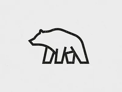 Bear alaska bear grizzly icon line sharp