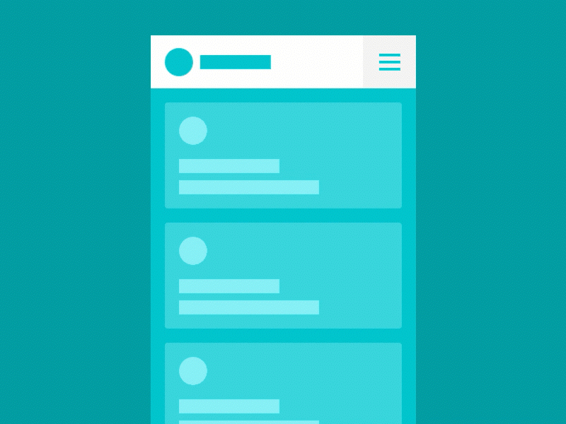 Collapsable Scrolling Menu animation brand colour concept menu motion principle