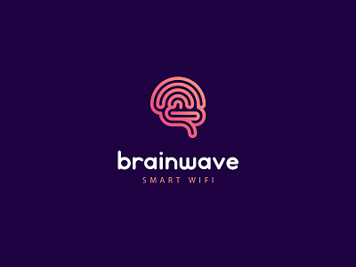 Brainwave brain branding logo wifi wireless wlan