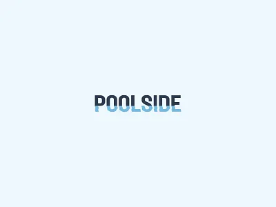 PoolSide logo mark minimalism modern logo pool swimming symbol typography water wave