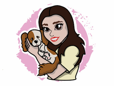 Girl & Dog bitmoji character dog emoji girl