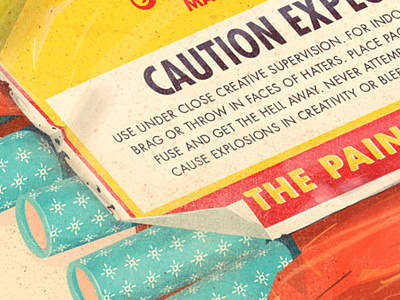 Caution boom creative pain fireworks fun pops