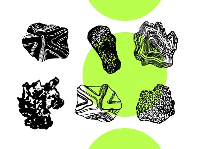 Kentucky's State Rock: Agate agate ink rock sketch