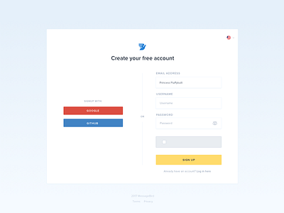 New Signup Flow account bird create dashboard flow message messagebird sign sms up voice