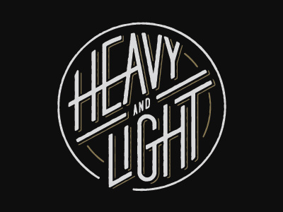 Heavy & Light lettering typography