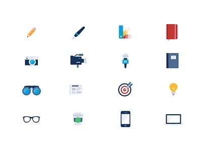 Icon set flat icons icon set illustration