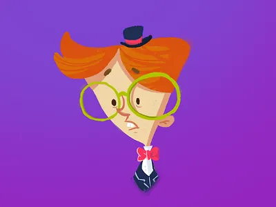 Ginger Nerd character design illustration man redhead
