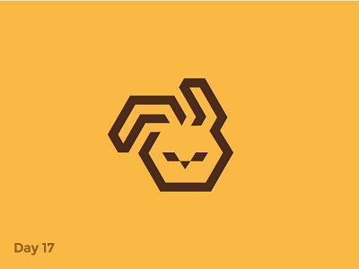 Daily Logo 17/50 - Geometric Rabbit Logo animal branding character dailylogo dailylogochallenge geometric hare illustration logo mark rabbit symbol