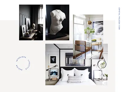 CrystalPalecek.com branding interior design lifestyle web design website
