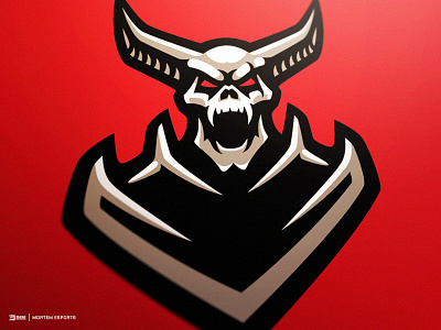 Mortem Esports Devil Warrior Mascot Logo branding dasedesigns devil esports gaming horns identity logo mascot mortem skull warrior