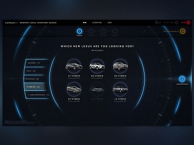 Lexus Kiosk Design animation app builder car design futuristic kiosk lexus touch ui