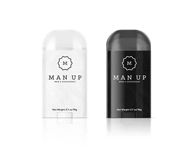 Man Up Deodorant badge branding deodorant design logo man up men package wip
