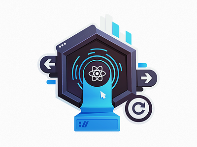 React Web App - Option B app arrows build code coding course developer interface programming react refresh web