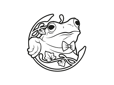 Giard...in Bar logo art nouveau brand branding classy frog graphic graphic design ivy logo logo design milan papillon