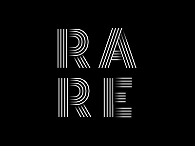 RARE Typography ekdesign88 line art typograpy