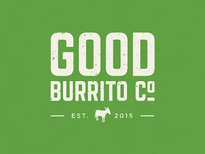 Good Burrito Co branding burritos donkey logo restaurant