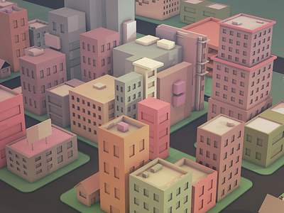 City 3d 4d c4d design modeling