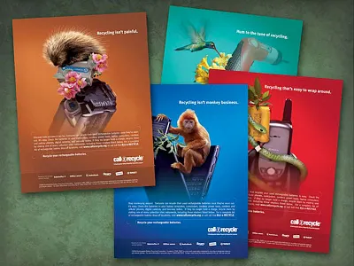 Call2Recycle Ads advertising art direction design image retouch