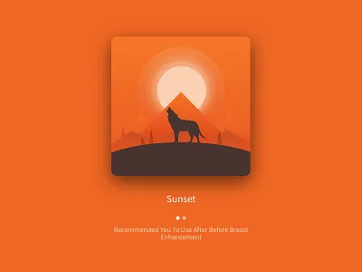 One of three colors : Sunset illustration ui
