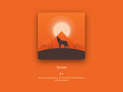 One of three colors : Sunset illustration ui