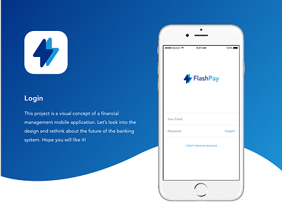 FlashPay App Screen- Login banking mobile app payment ui user interface ux