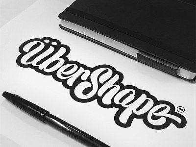 UberShape custom custom type hand drawn icon lettering logo logo process logotype symbol type typography