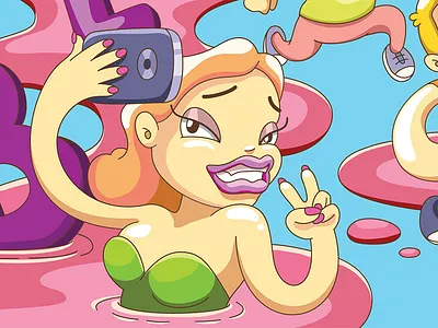 we need moar selfie character girl illustration illustrator selfie vector