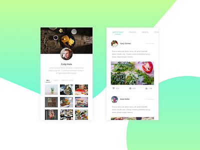 Profile and Post color food full profile instagram post photos post profile