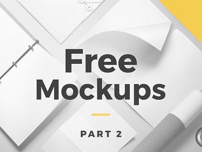 Free Mockups Collection Part 2 brand branding design free freebie header mockup presentation psd scene showcase template