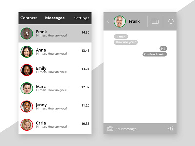 Daily Ui #013 - Direct Messaging 013 dailyui direct messaging interection design ui ui ux designer ux