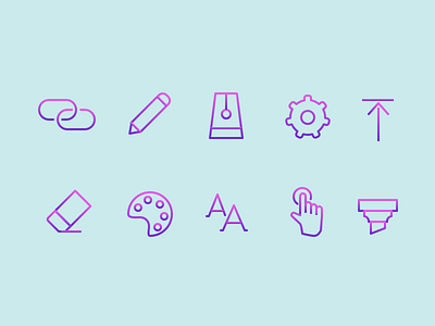 UI Icons app edit eraser icons interface outline set settings text