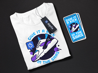 Kick in the SaaS algolia app custom kick nike nineties saas search shoe sticker tshirt